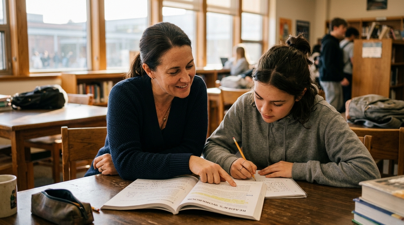 Micro-Tutoring in Advisory: A Low-Cost Teen Literacy Lift